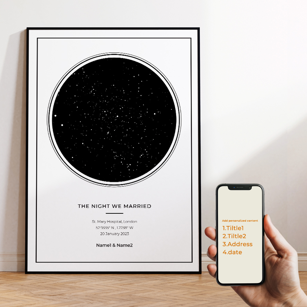 Mapa de estrella de cielo noct - Home Decor Canvas reseña y precio