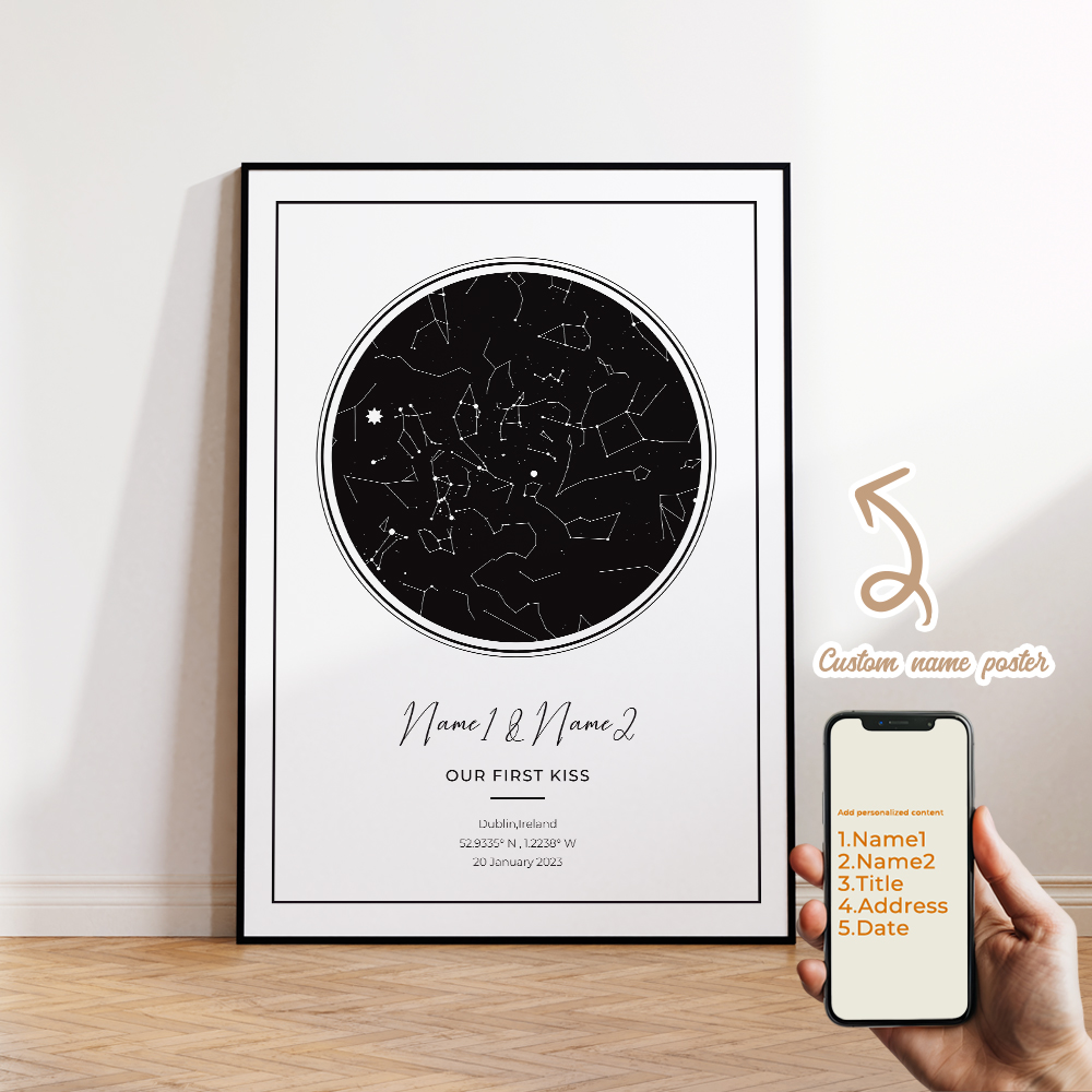 Mapa de estrella de cielo noct - Home Decor Canvas reseña y precio