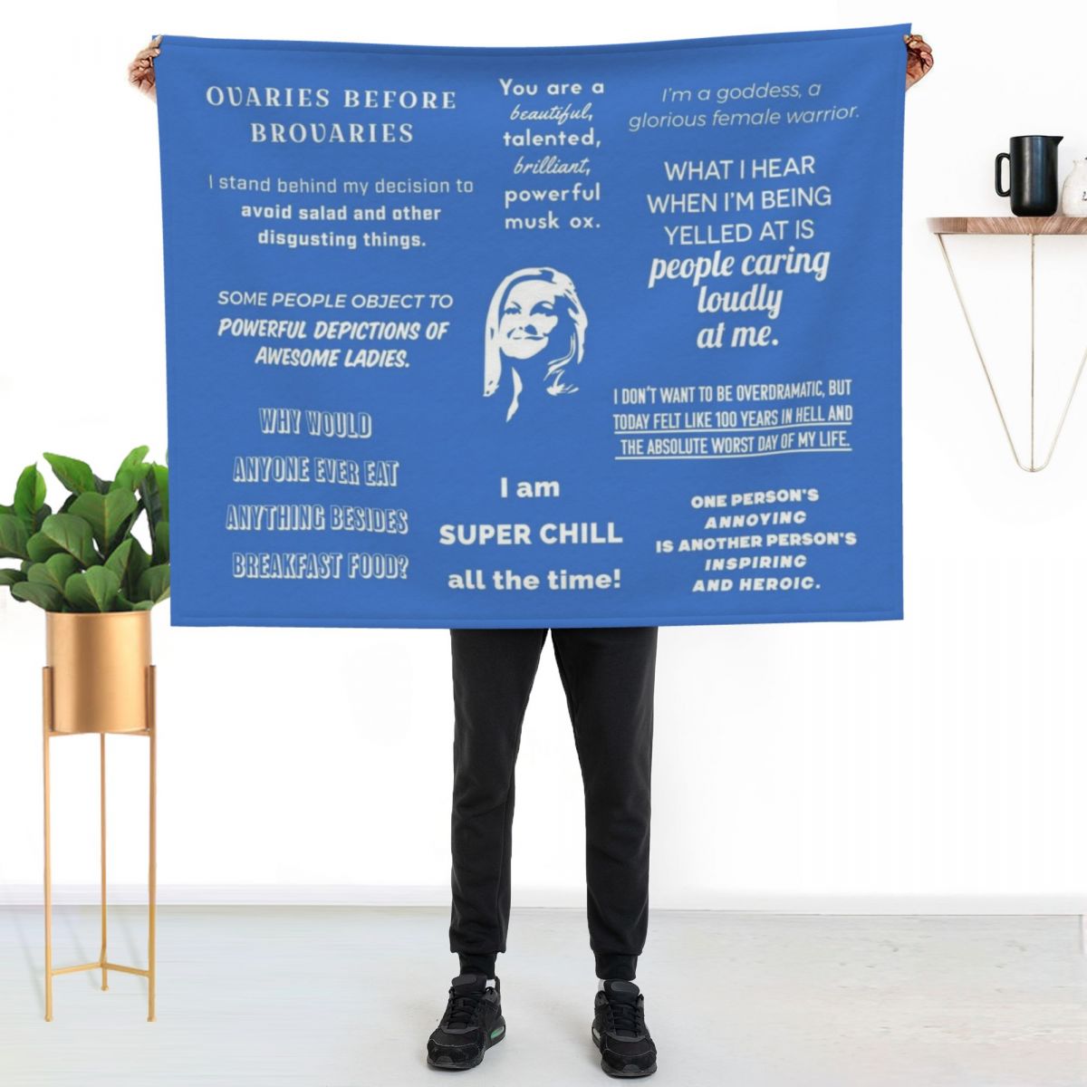 Leslie Knope: manta decorativa - Home Decor Quotes Ideas reseña y precio