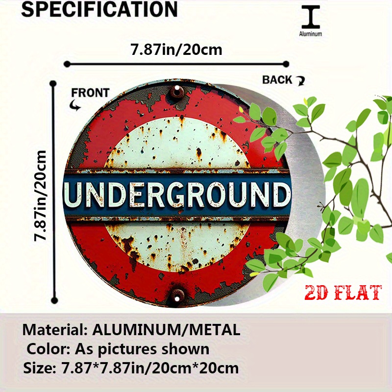 Letrero de madera circular sub - Home Decor London reseña y precio
