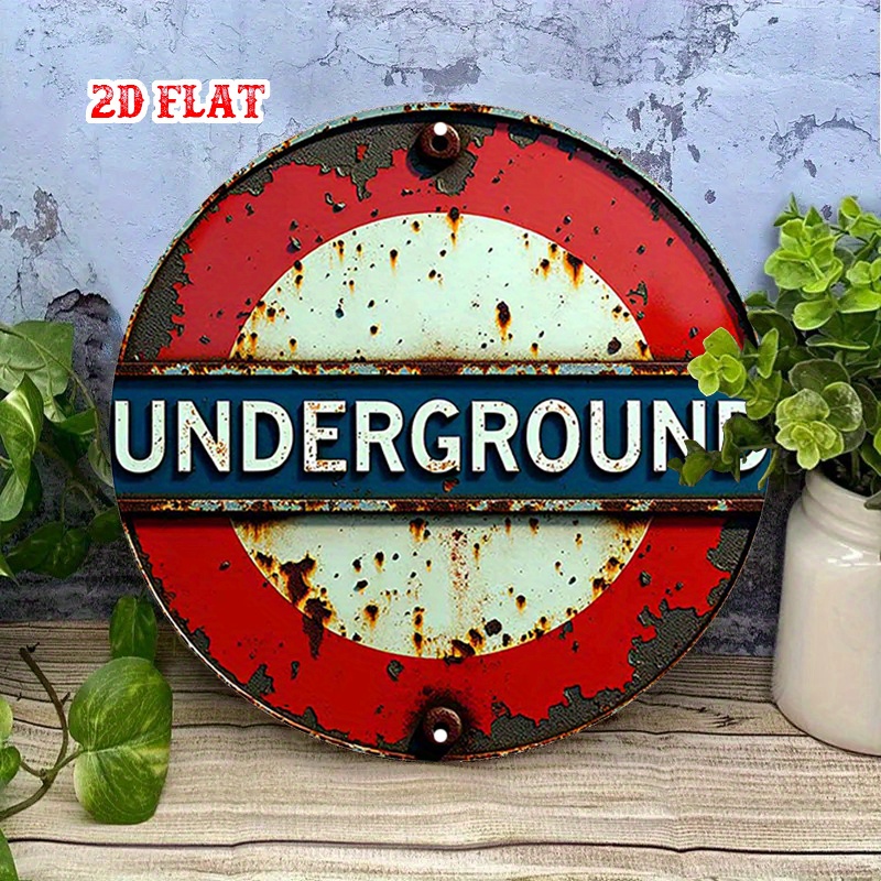 Letrero de madera circular sub - Home Decor London reseña y precio
