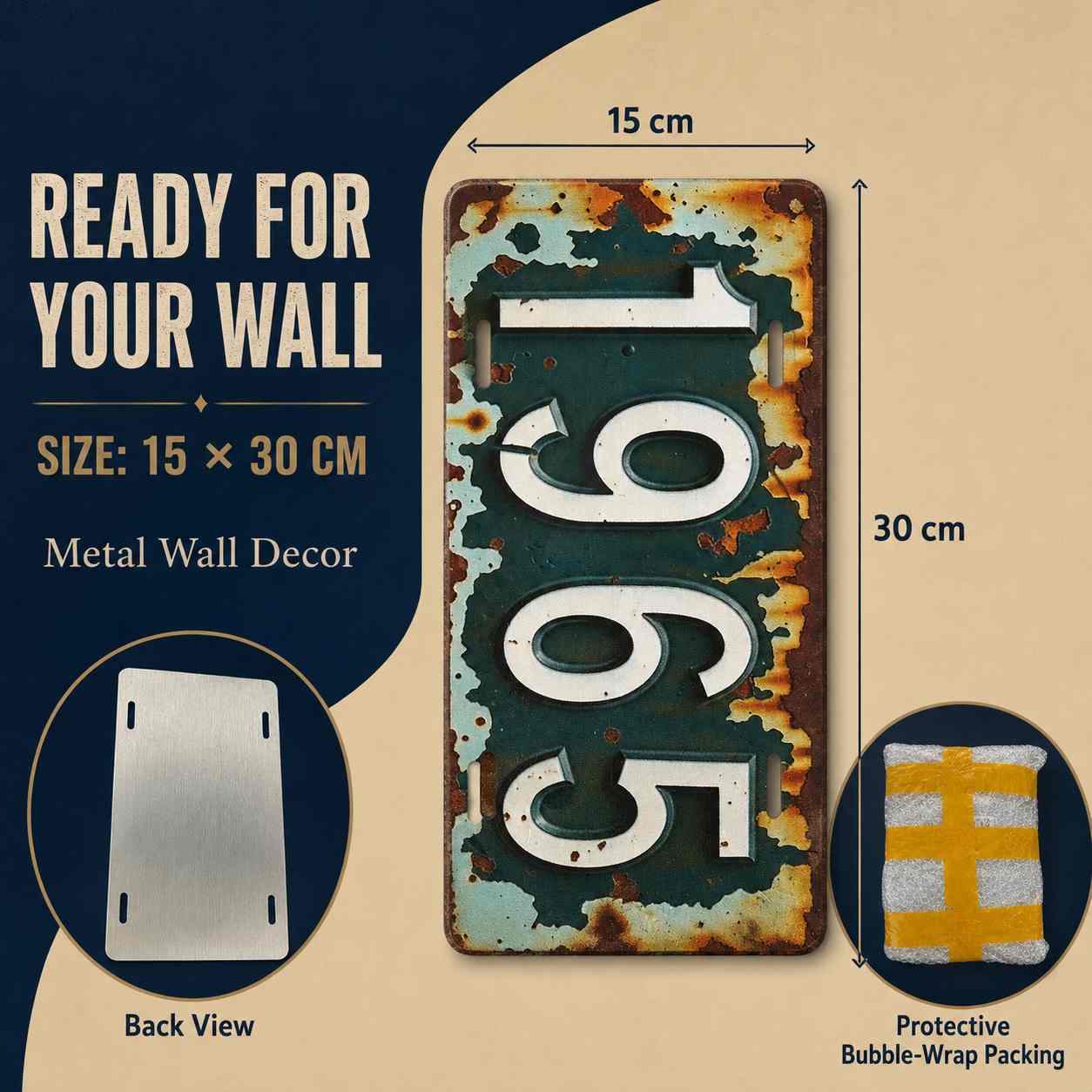 Placa Decorativa Metálica Vint - Home Decor Dubai reseña y precio