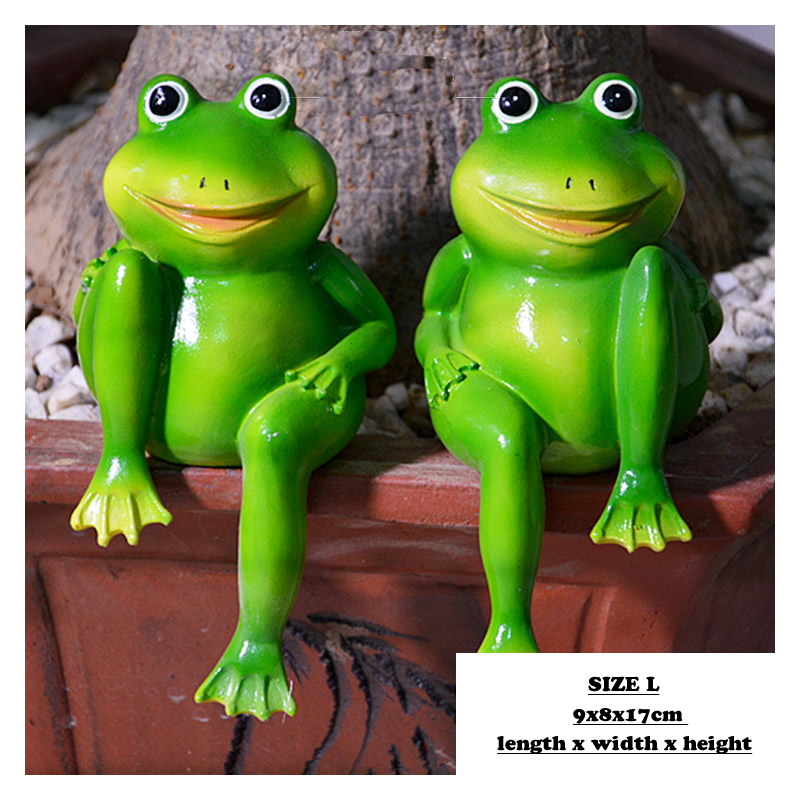 2 unids/set de estatua de rana - Home Decor Store reseña y precio
