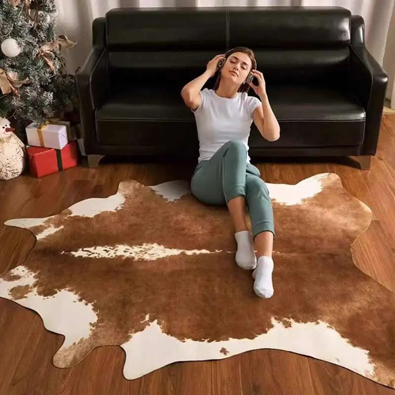 Alfombra de piel sintética con - Cowhide Rug Faux reseña y precio