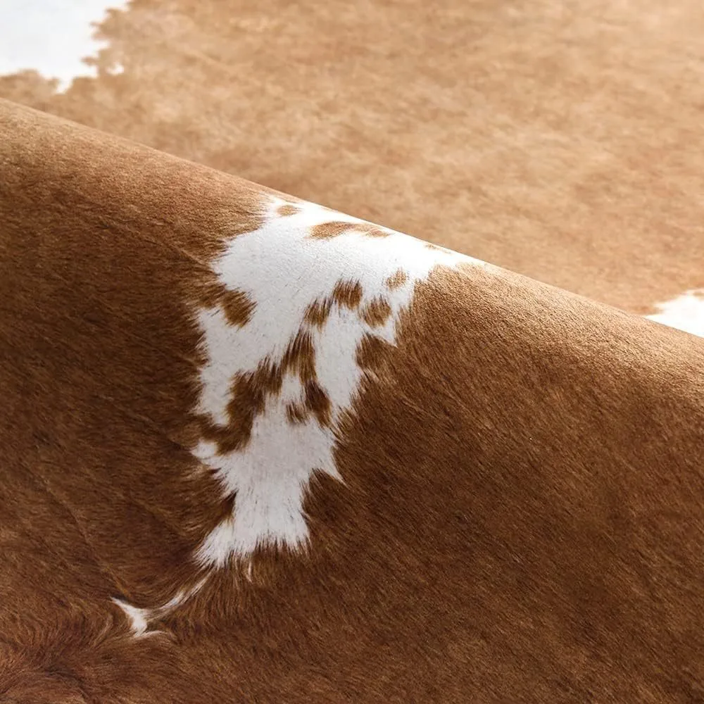 Alfombra de piel sintética con - Cowhide Rug Faux reseña y precio