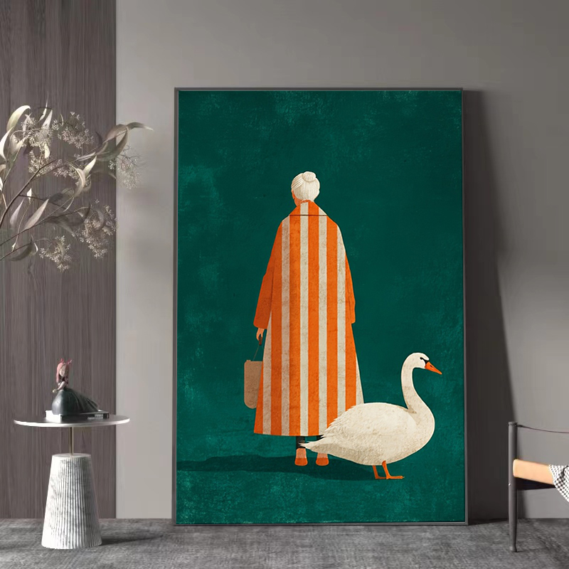 Figura en naranja, póster de r - Home Decor Orange reseña y precio