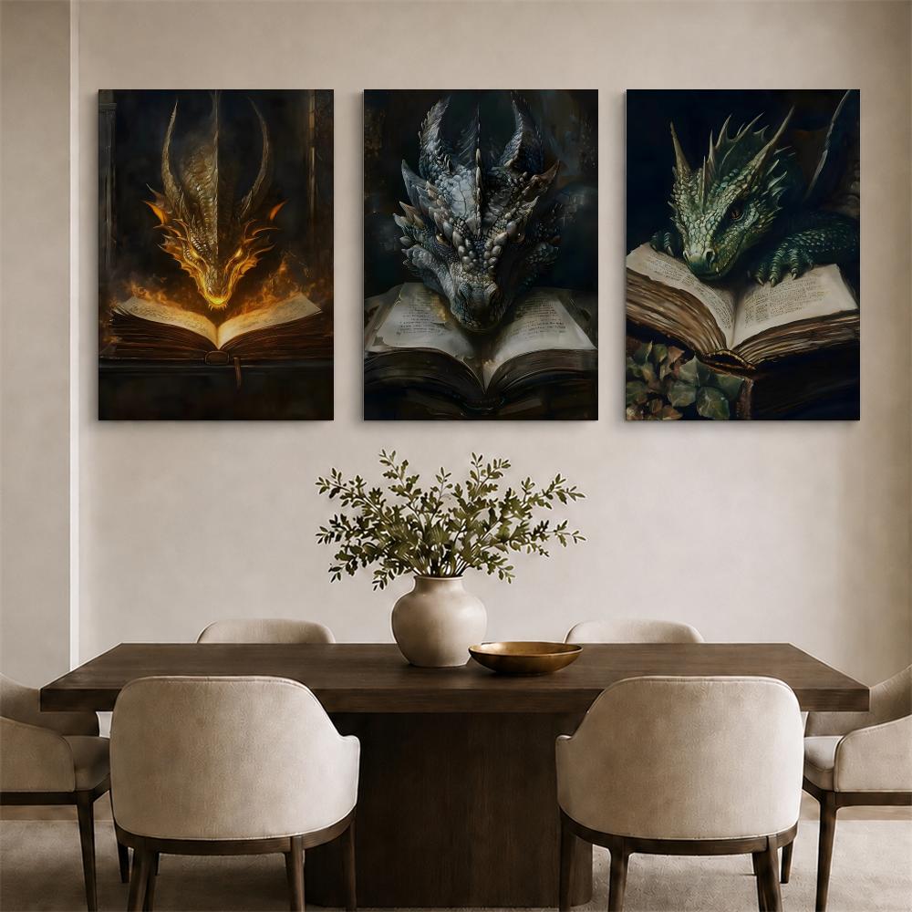 Cuadro de pared con dragón gót - Home Decor Gothic reseña y precio