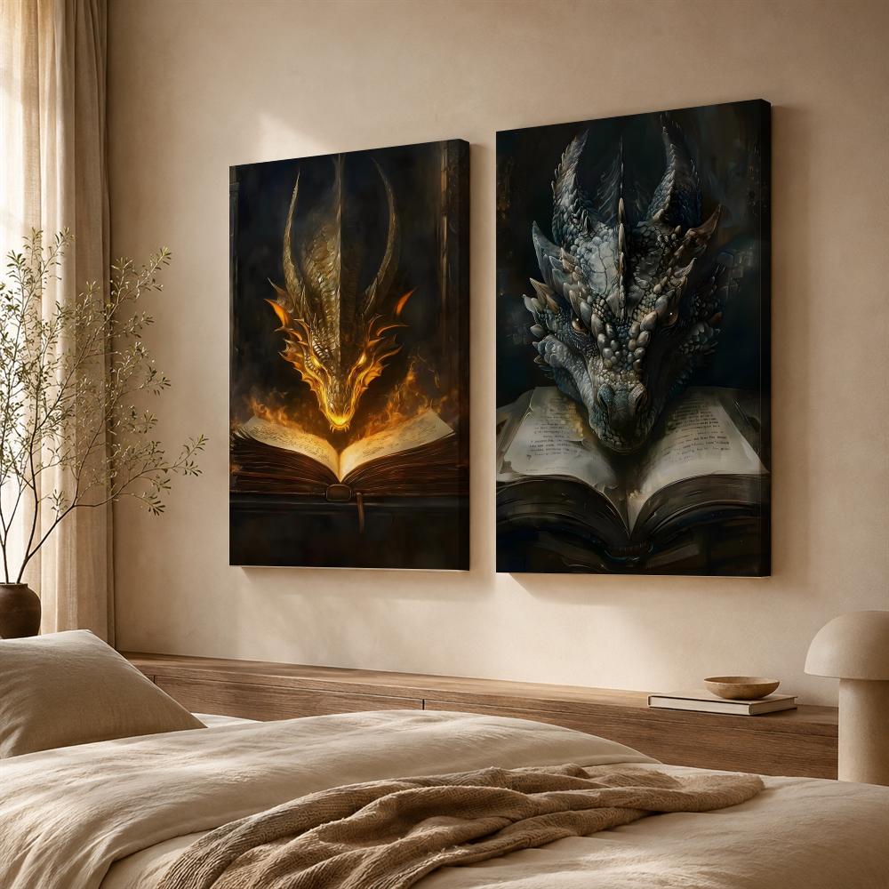 Cuadro de pared con dragón gót - Home Decor Gothic reseña y precio