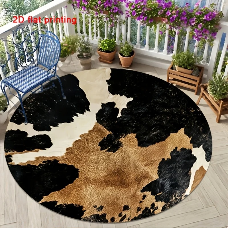 Alfombra redonda de imitación  - Cowhide Rug Faux reseña y precio