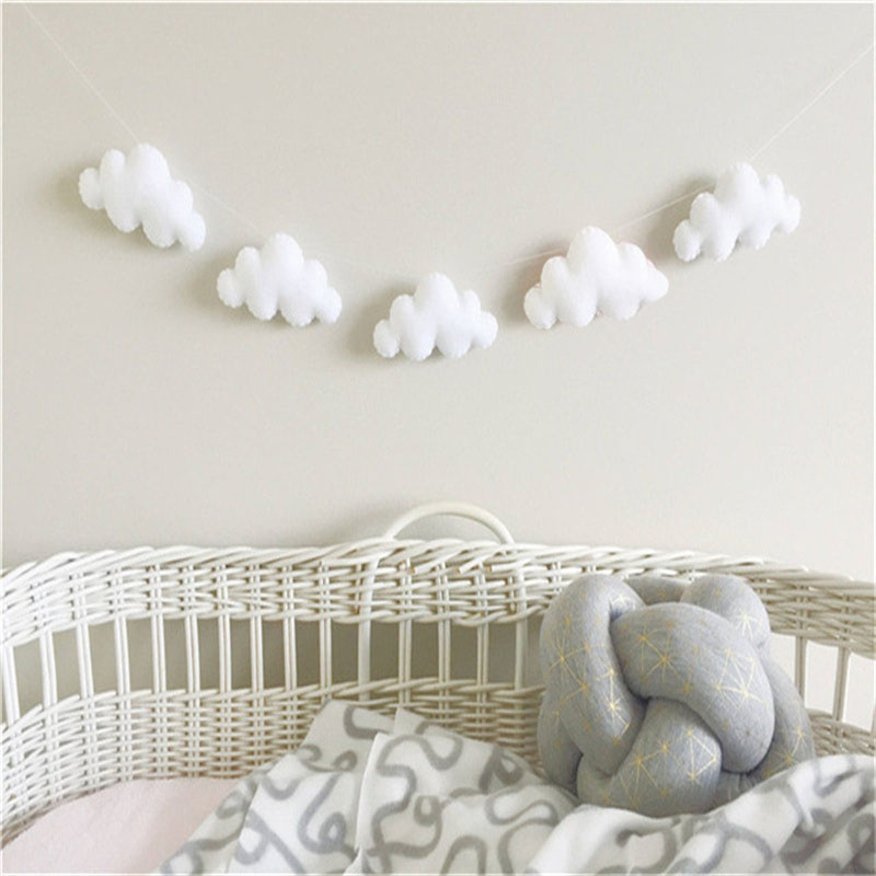 Guirnaldas de nubes de fieltro - Home Decor Korea reseña y precio
