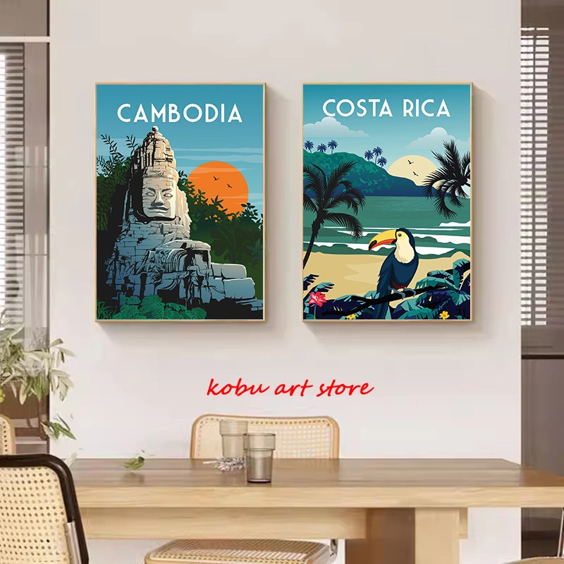 Pintura en lienzo ilustrada de - Home Decor Dubai reseña y precio