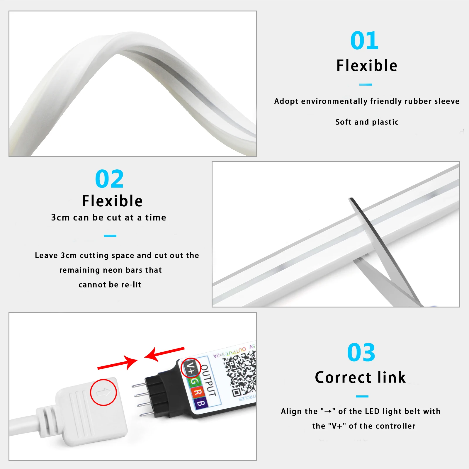Tira de luces LED de neón RGB  - Home Decor Happy reseña y precio